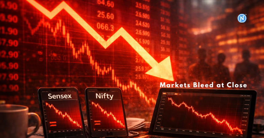 Markets Bleed at Close — Sensex Crashes 1,066 Points, Nifty Breaks Below 25,250