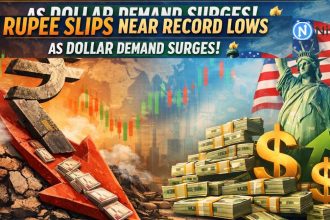 Rupee Slips Near Record Lows as Dollar Demand Surges