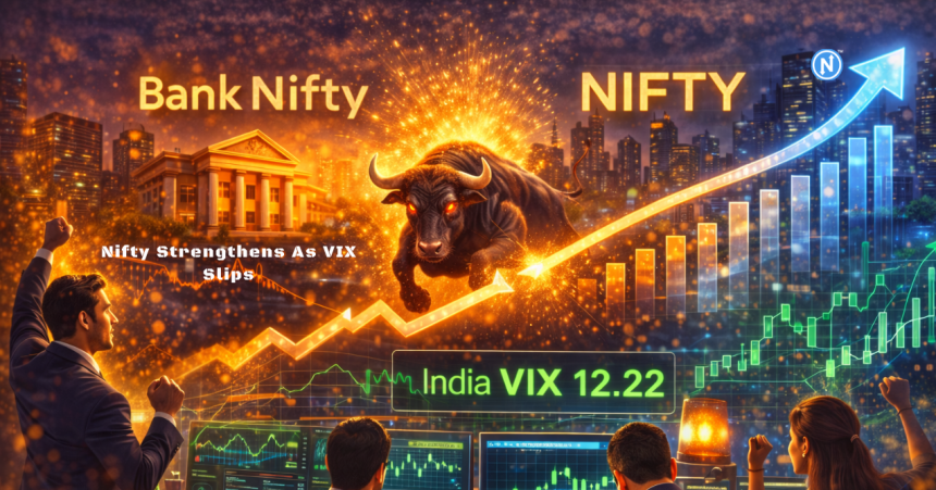 Nifty 50 Nears the 26,000 Mark on a Trendline Breakout as India VIX Cools and Bulls Gain Confidence