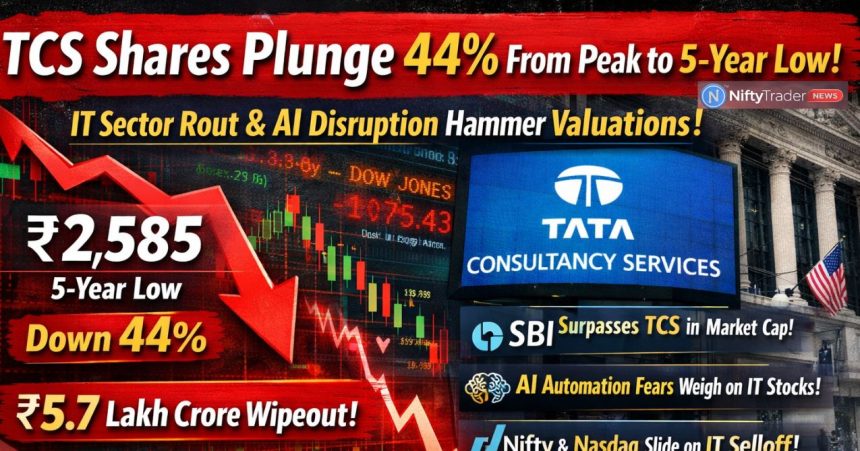 TCS Shares Crash 44% From Peak; Hit Over 5‑Year Low—More Pain Possible?