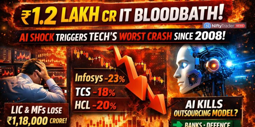 IT Crash Deepens: ₹1.18 Lakh Cr Wiped Out as AI Triggers India’s First Structural Tech De-Rating
