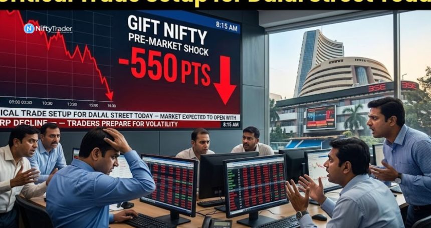 Pre-Market Shock: GIFT Nifty Down 550 Points — Critical Trade Setup for Dalal Street Today