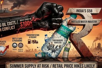 Iran Conflict Pushes Oil Above $100 — India’s $5B Bottled Water Market Faces Steep Cost Surge
