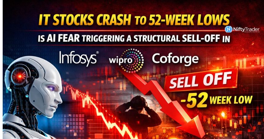 IT Stocks Crash to 52-Week Lows — Is AI Fear Triggering a Structural Sell-Off in Infosys, Wipro & Coforge?