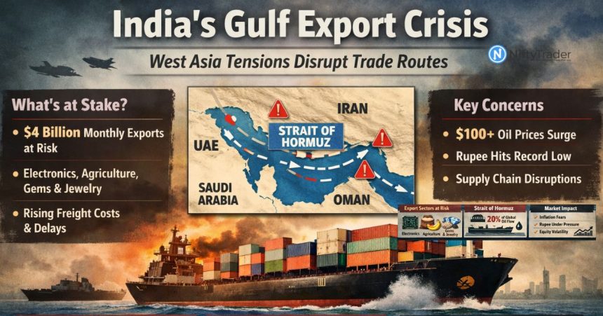 Iran War Threatens India’s Gulf Trade Route — Up to $4 Billion Monthly Exports at Risk