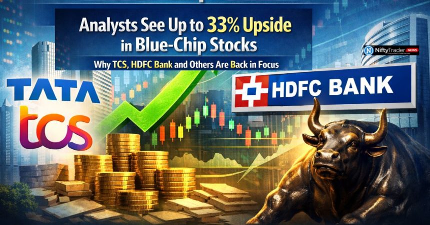 Analysts See Up to 33% Upside in Blue-Chip Stocks — Why TCS, HDFC Bank and Others Are Back in Focus