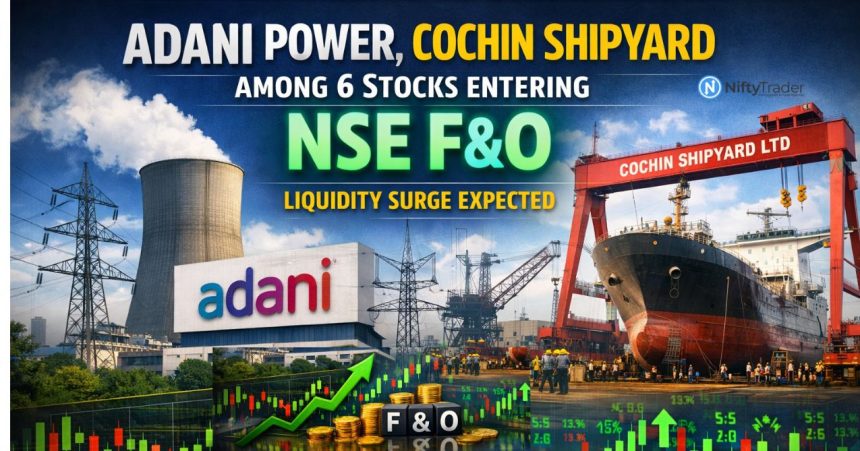 Adani Power, Cochin Shipyard Among 6 Stocks Entering NSE F&O — Liquidity Surge Expected