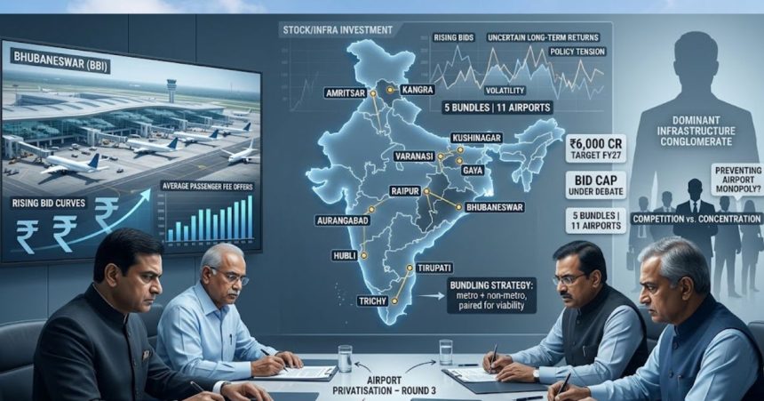 Govt Eyes Bid Cap on 11 Airport Leases to Curb Adani-Style Sweep