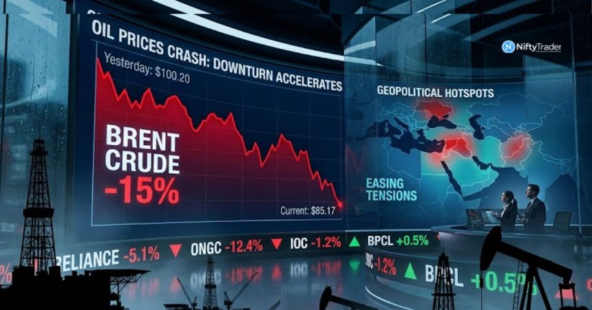Oil Crashes 15% After Ceasefire Shock — Are Energy Stocks Entering a Deeper Correction Phase?