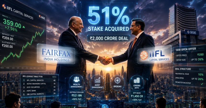 Fairfax Buys 51% in IIFL Capital for ₹2,000 Crore