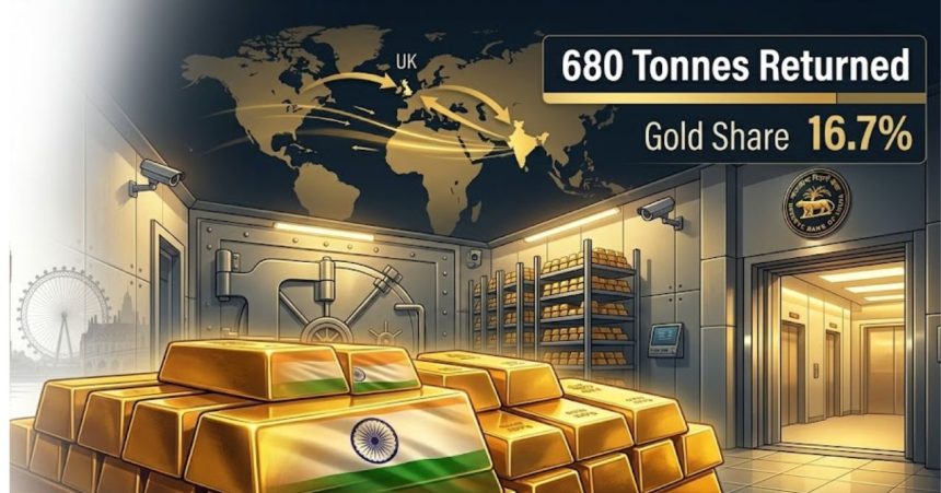India Moves 680 Tonnes of Gold Home; Share in Forex Reserves Hits 16.7%