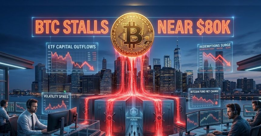 Bitcoin price stalls near $80,000 after $268 million spot Bitcoin ETF outflow