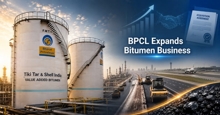 BPCL to Acquire 40 percent Stake in Tiki Tar and Shell India for Rs.85 Crore to Expand Bitumen Business