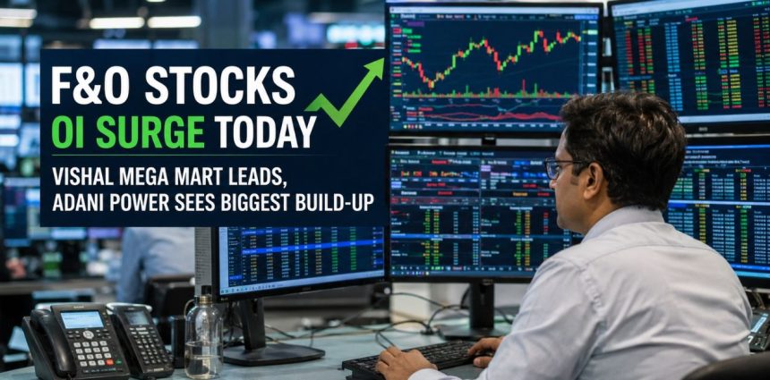 F&O Stocks With Sharp OI Surge: Vishal Mega Mart Leads, Adani Power Sees Biggest Build-up