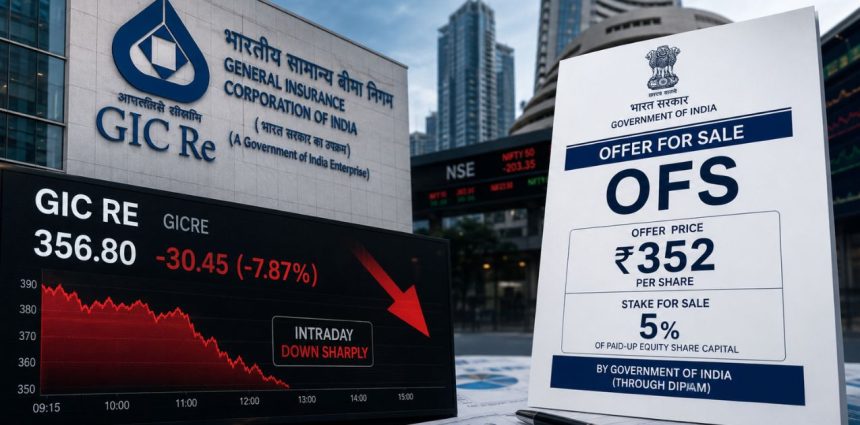 GIC Re OFS 2026: Govt Sells 5% Stake at ₹352, MPS Gap Remains