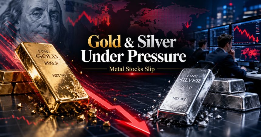 Gold Falls 1.2%, Silver Tumbles 2.8% on US Inflation Data; Metal Stocks Fall