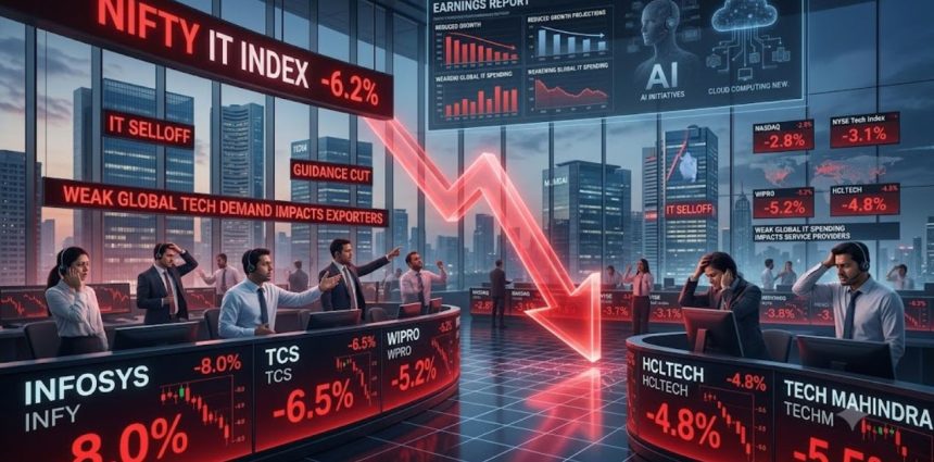 IT Stocks Crash up to 8% as Accenture Cuts FY26 Guidance; Infosys Hits 5-Year Low, TCS Nears 6-Year Low