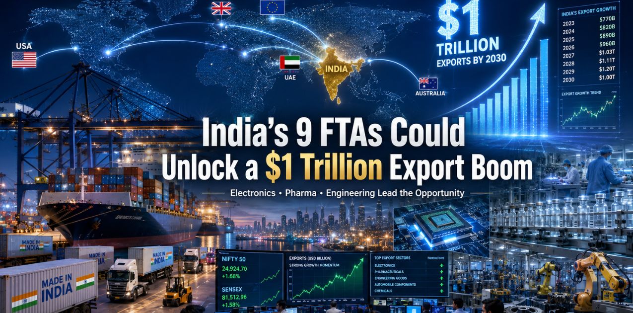 India's FTA $1 Trillion Export Target by 2030: Stocks to Watch