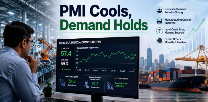 India PMI Cools In June, But Demand Strength Keeps Growth Intact