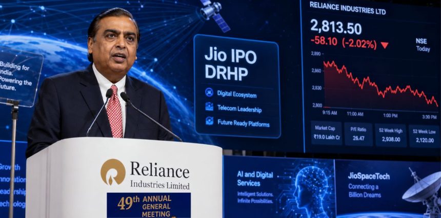 RIL AGM 2026: Reliance Files Jio IPO DRHP With SEBI; Shares Dip ~1.5%