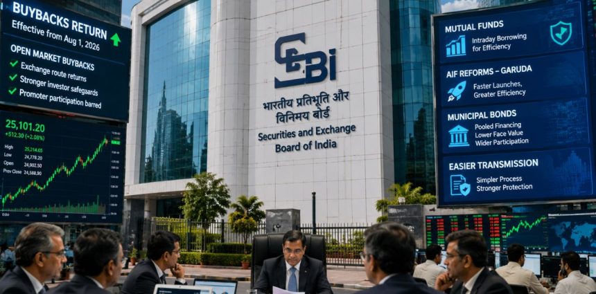 SEBI Board Meeting: Buybacks Return, MFs Get Intraday Borrowing — 6 Key Decisions