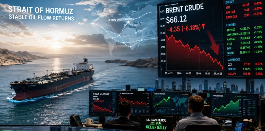 US-Iran Peace Deal Reached; Crude Oil Falls 4.7% as Hormuz Reopening Nears