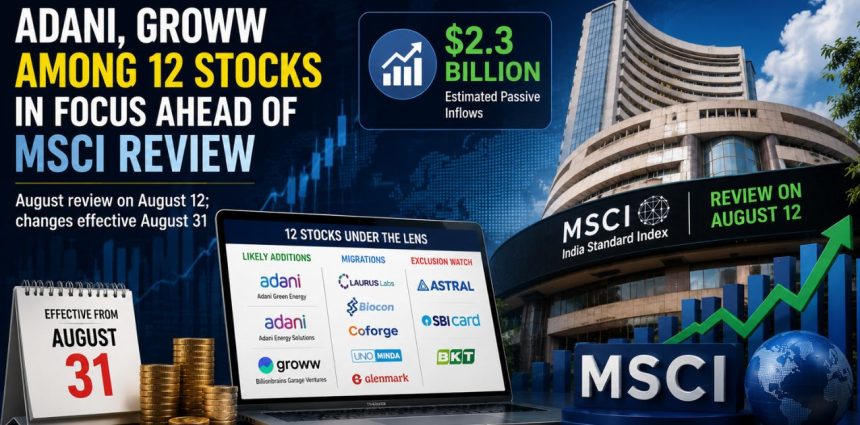 Adani, Groww Among 12 Stocks in Focus Ahead of MSCI Review