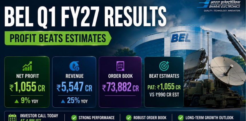 BEL Q1 Results: Profit Beats Estimates as ₹73,882 Crore Order Book Stays in Focus