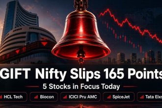GIFT Nifty Slips 165 Points; HCL Tech, Biocon Stocks in Focus