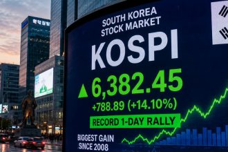 KOSPI Records Biggest-Ever One-Day Gain as Samsung, AI Stocks Surge