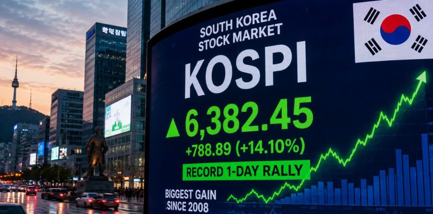 KOSPI Records Biggest-Ever One-Day Gain as Samsung, AI Stocks Surge