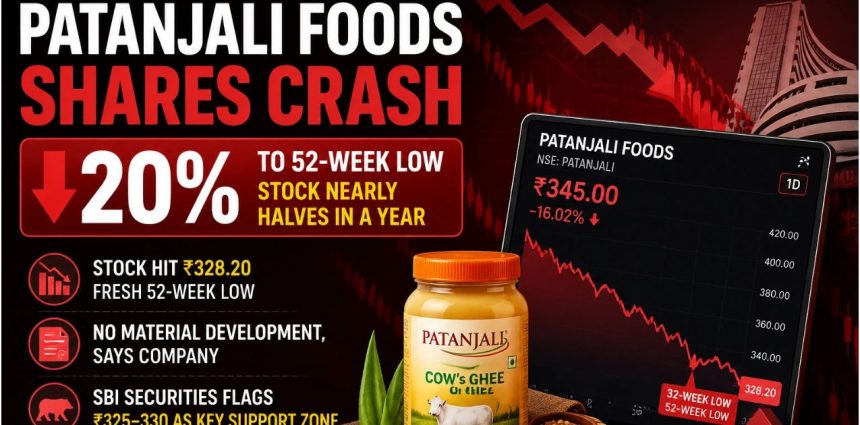 Patanjali Foods Shares Crash 20%: Stock Falls Nearly 50% in One Year, What Went Wrong?