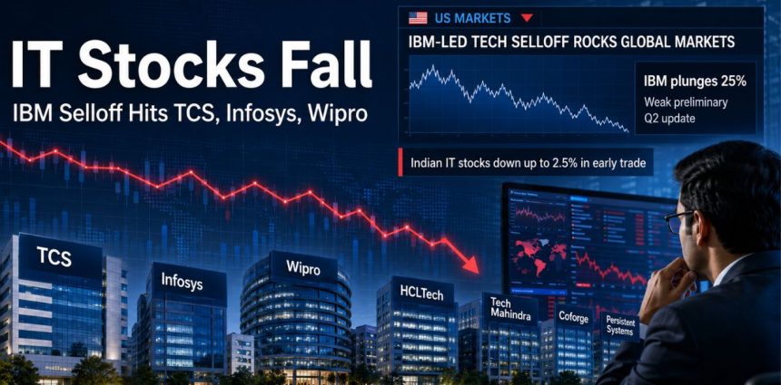 TCS, Infosys, Wipro and Other IT Stocks Fall Up to 2.5% After IBM Crash