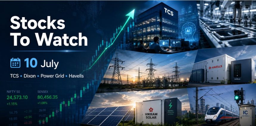 TCS Q1, Dixon-Vivo JV, IC Electricals Debut 14 Stocks To Watch Today