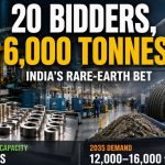 20 Bidders, 6,000 Tonnes India’s Rare-Earth Bet Faces a Catch