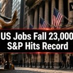 23,000 Jobs Lost, S&P 500 Hits Record 7,757, Nasdaq +1.3%, Fed Odds Fall to 44%