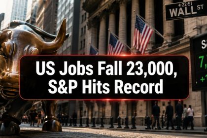 23,000 Jobs Lost, S&P 500 Hits Record 7,757, Nasdaq +1.3%, Fed Odds Fall to 44%