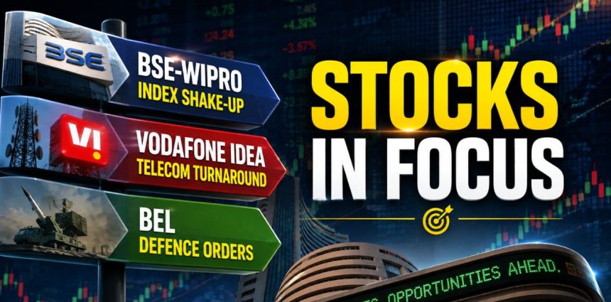 BSE Replaces Wipro in Nifty 50: Vodafone Idea, BEL and Q1 Stocks in Focus Today