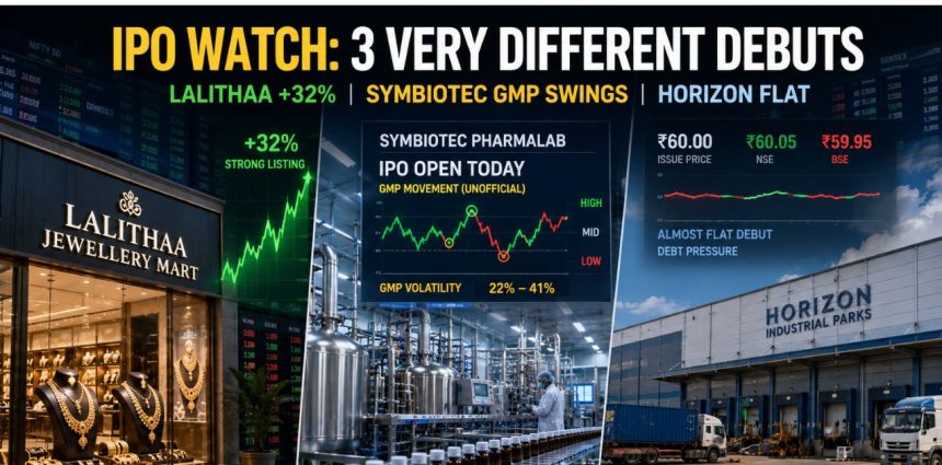 IPO Watch: Lalithaa Soars 32%, Symbiotec Opens as GMP Swings