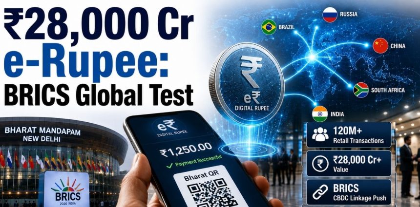 India’s e-Rupee Has Crossed ₹28,000 Cr. Now Comes the Global BRICKS Test