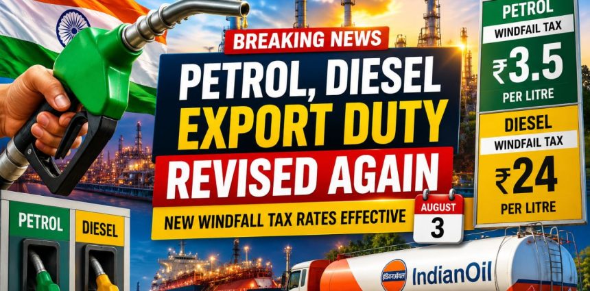 Petrol, Diesel Export Duty Revised Again: New Windfall Tax Rates Effective August 3
