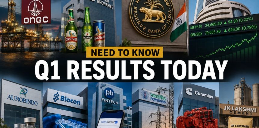 Q1 Results Today: PB Fintech, Biocon, Power Grid Among 130 Stocks in Focus After RBI Verdict