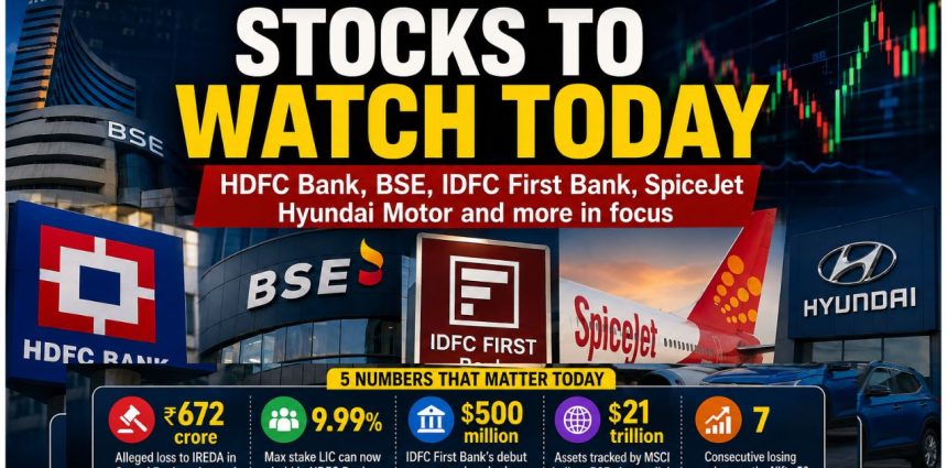 Stocks to Watch Today: 7-Day Nifty Streak, 9.99% HDFC Bank Cap & More