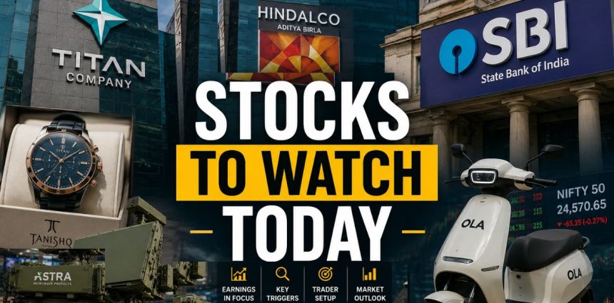 Stocks to Watch Today, August 10 : Titan, Hindalco, SBI Q1 Results Set Monday Trade