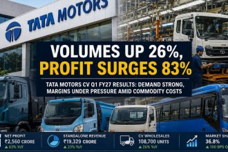Tata Motors CV Q1: 26% Volume Surge, ₹19,329 Cr Core Revenue — Margin Squeeze