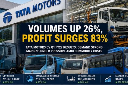 Tata Motors CV Q1: 26% Volume Surge, ₹19,329 Cr Core Revenue — Margin Squeeze