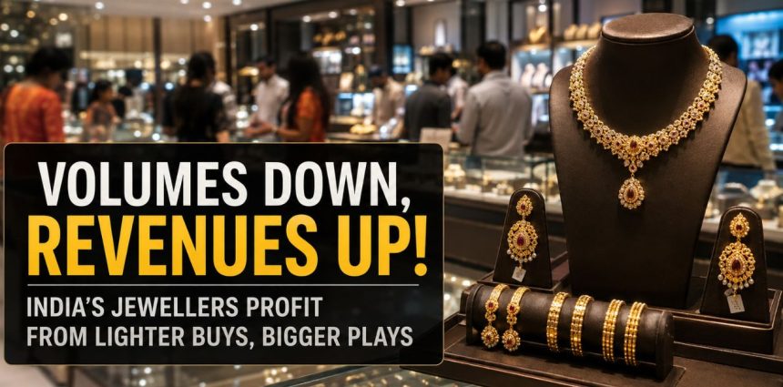 Titan, Kalyan Post 40%+ Growth Even as Gold Jewellery Volumes Fall 17%