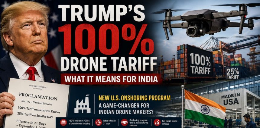 Trump’s 100% Drone Tariff: 4 Indian Stocks to Watch as US Supply Chain Shifts