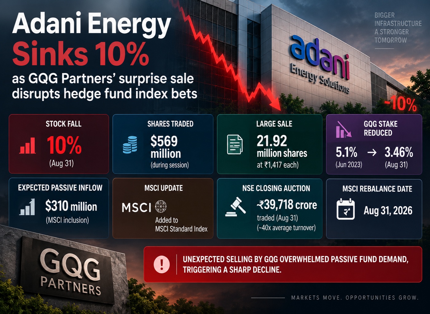 Adani Energy Sinks 10%