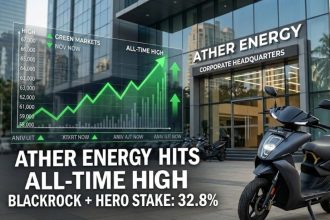 Ather Energy Stock Hits All-Time High As BlackRock, Hero MotoCorp Stake Hits 32.8%